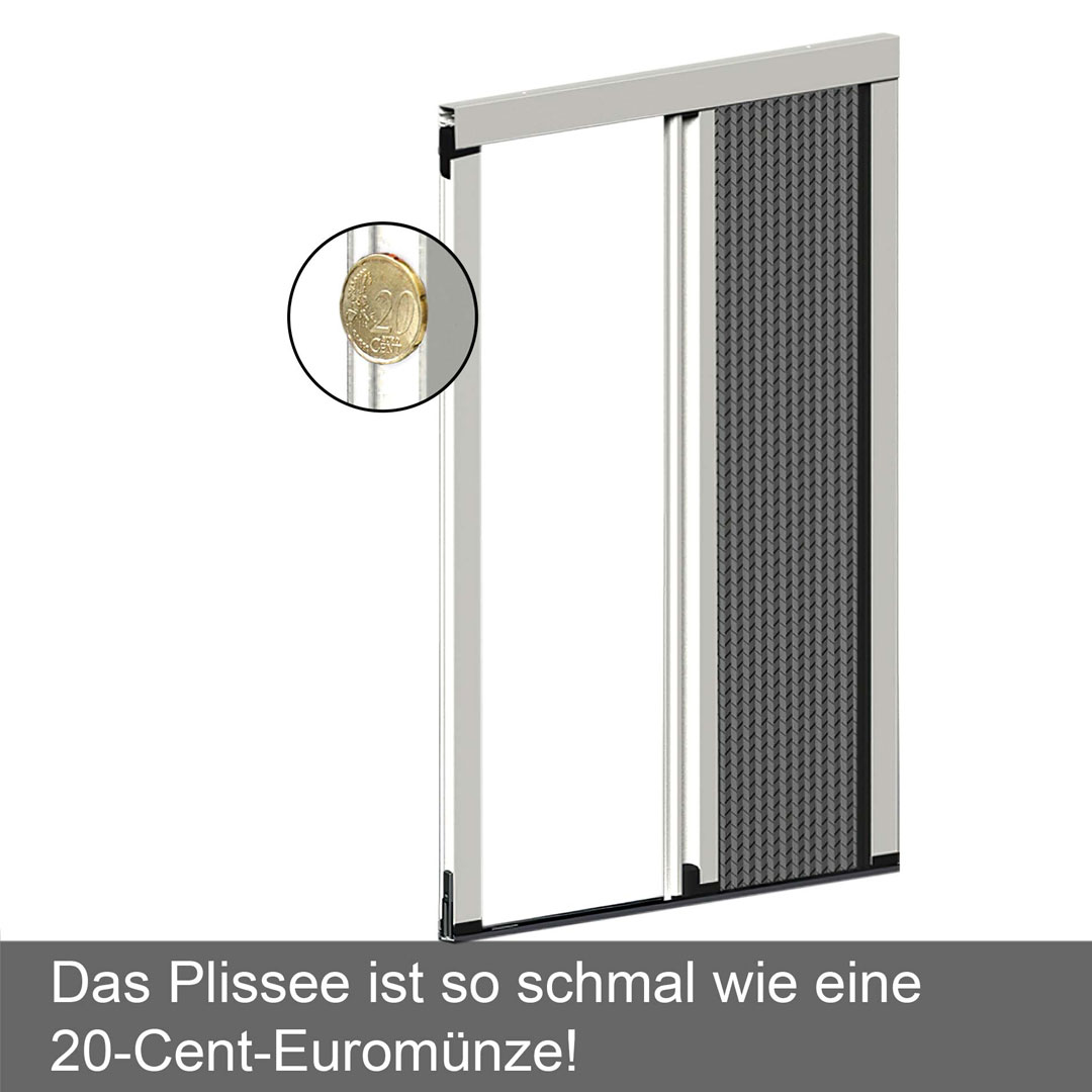 Insektenschutz Plissee für Fenster | ab 22 mm Platz | Slimline22