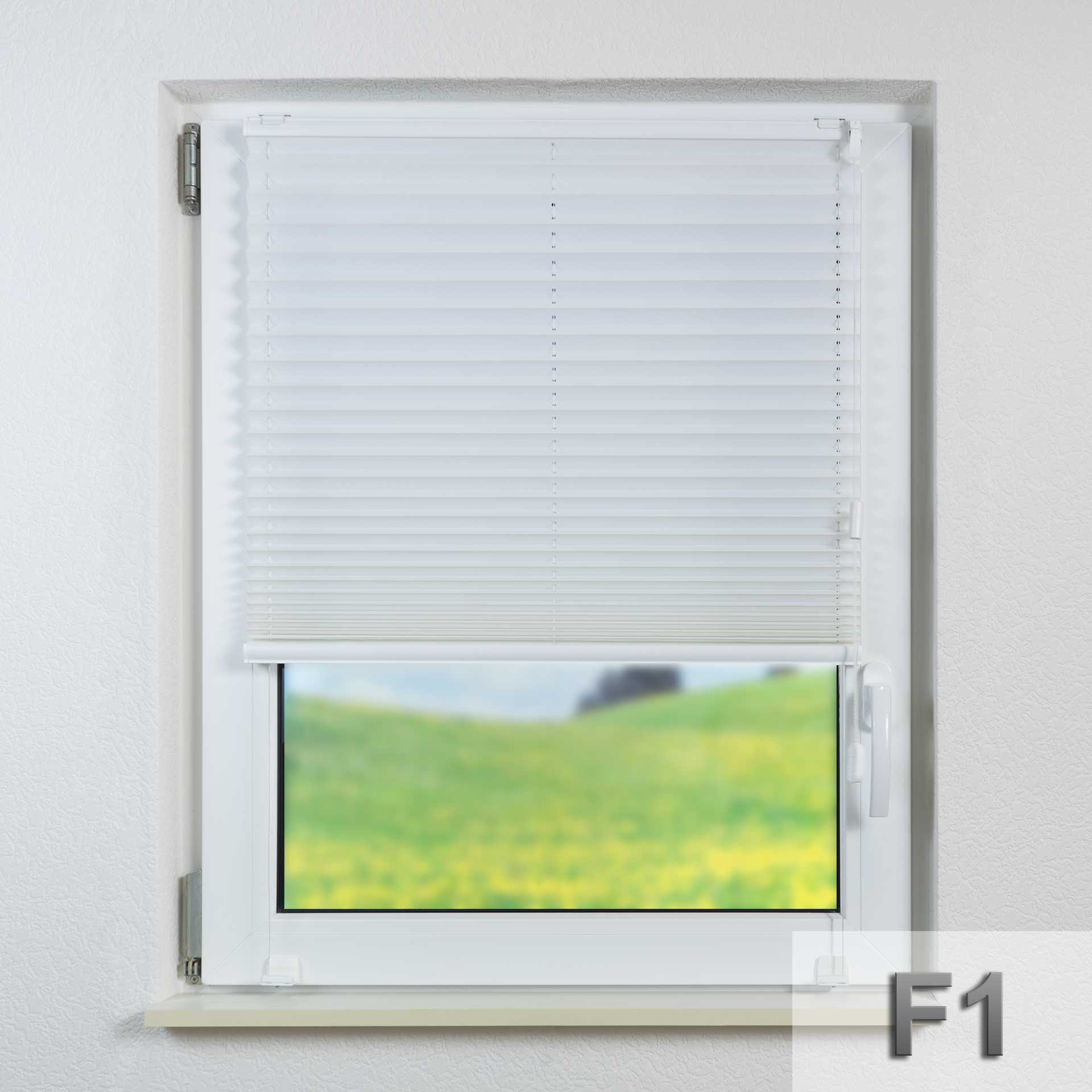 Sonnenschutz-Plissee F1 für Fenster | Fertigung auf Maß | mit Zugschnur Sonnenschutz-Plissee F1 für Fenster | Fertigung auf Maß | mit Zugschnur