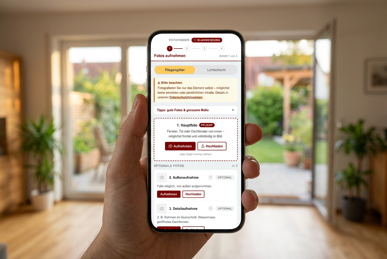 Insetto Foto-Beratung – passende Fliegengitter mit einem Foto finden