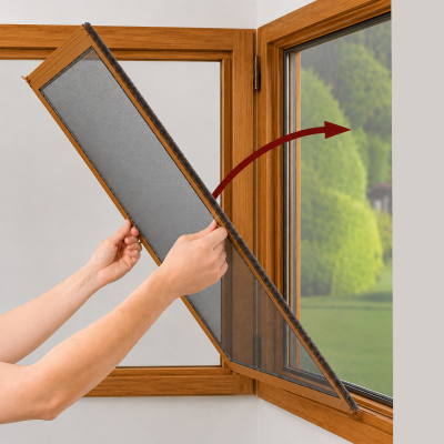 Moustiquaire fenêtre sans perçage (cadre amovible) pour fenêtre PVC | Florida