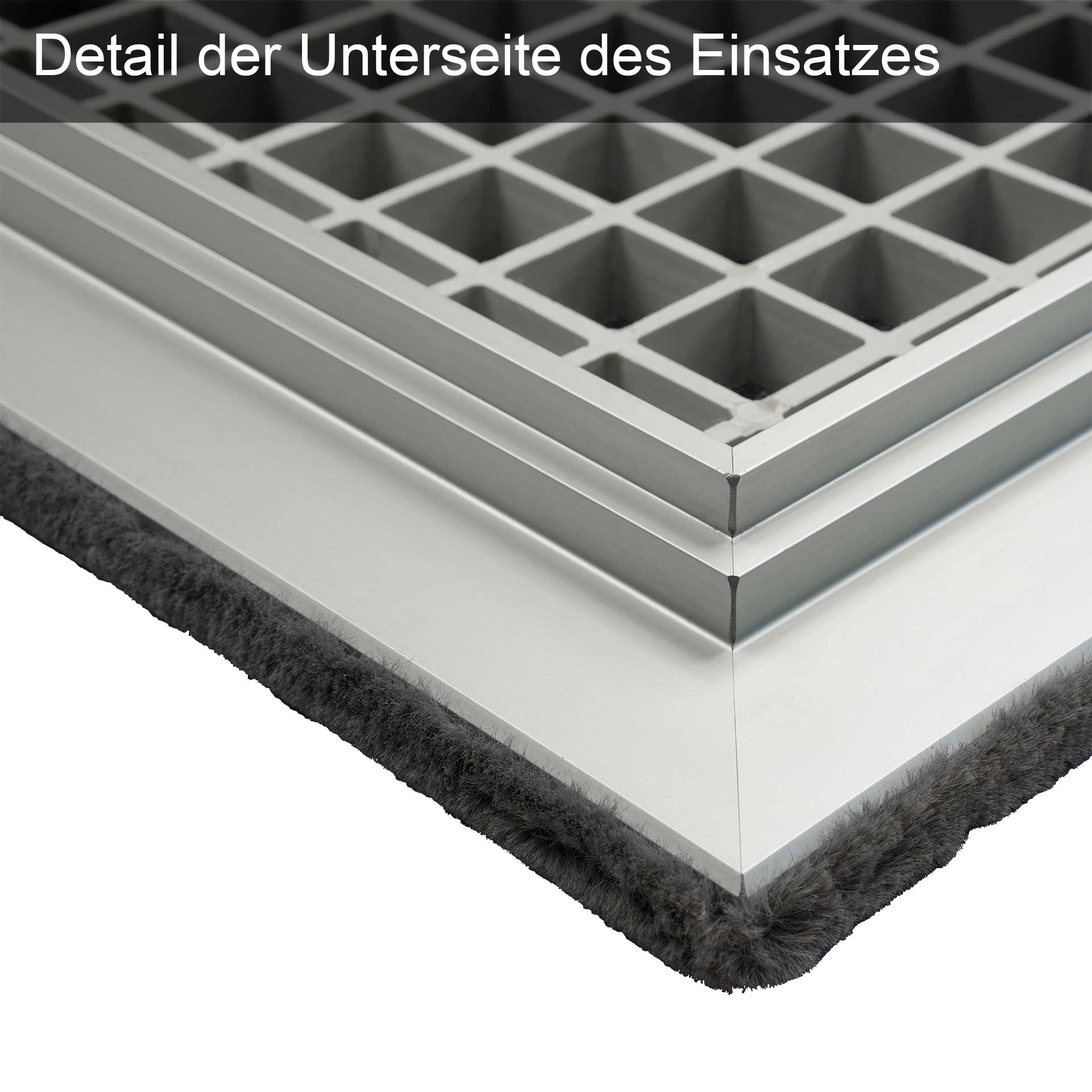 Lichtschachteinsatz mit Filz an der Unterseite