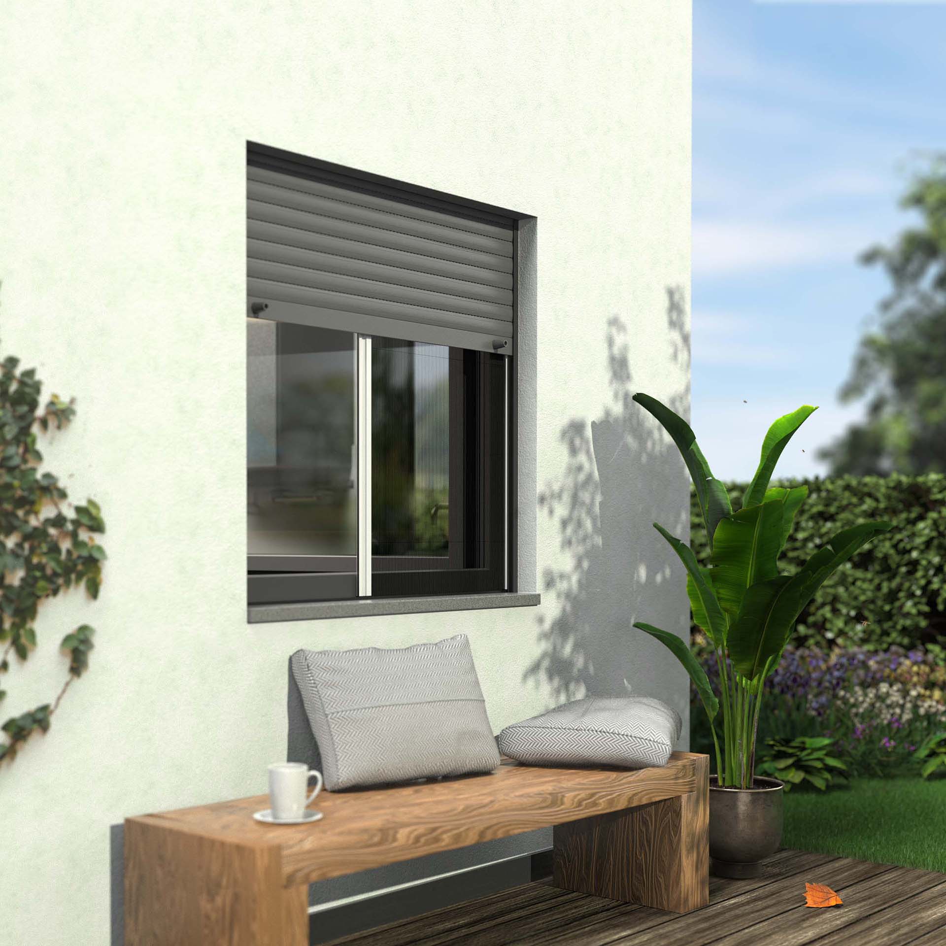 Insektenschutz-Plissee, ideal zwischen Fenster und Rollladen | Micro13