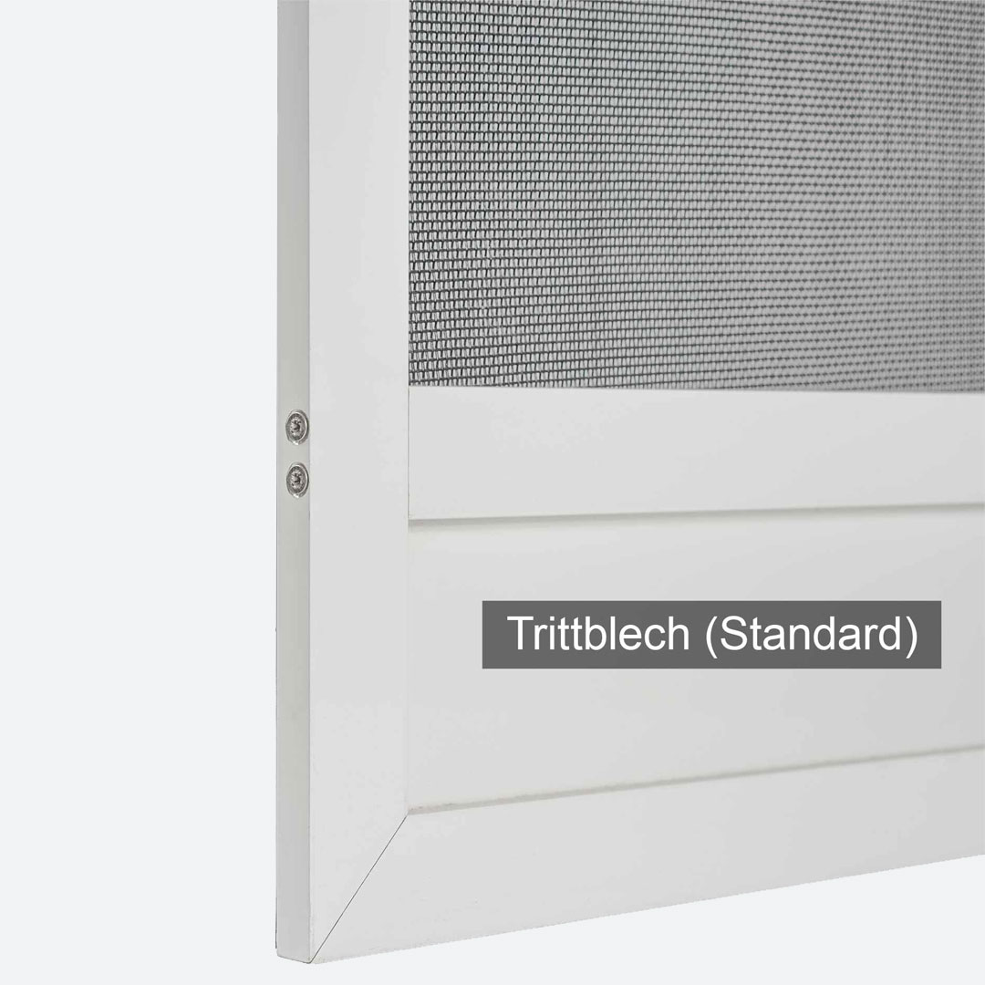 Fliegengitter-Türrahmen mit Trittblech