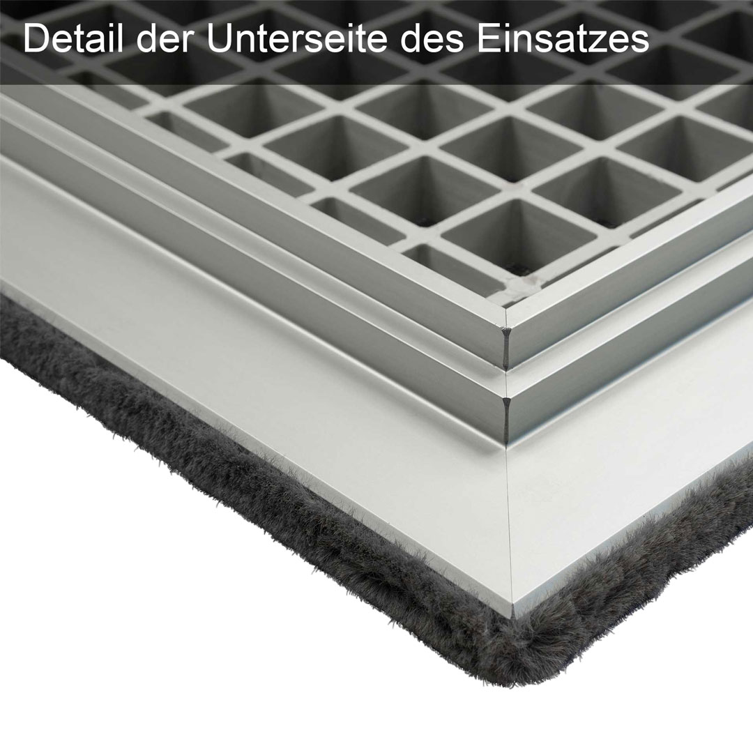 Lichtschachtschutz in Nahaufnahme der Ecke