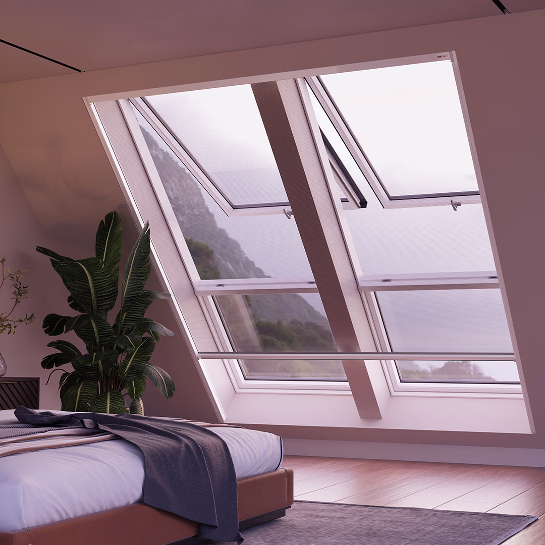 Elektrisches Insektenschutz-Rollo für Dachfenster | Estetika 