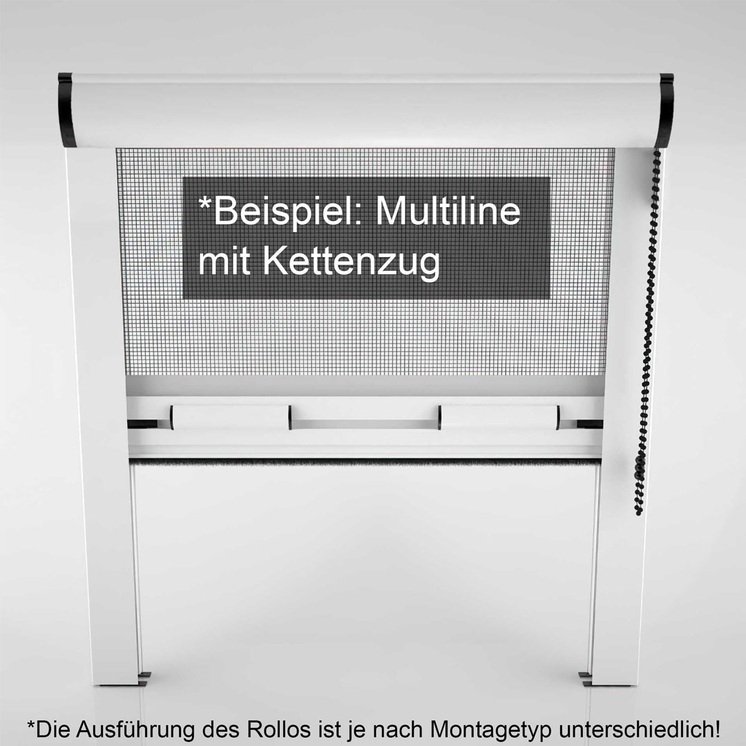 Insektenschutzrollo, auch für sehr breite bodentiefe Fenster geeignet | Multiline