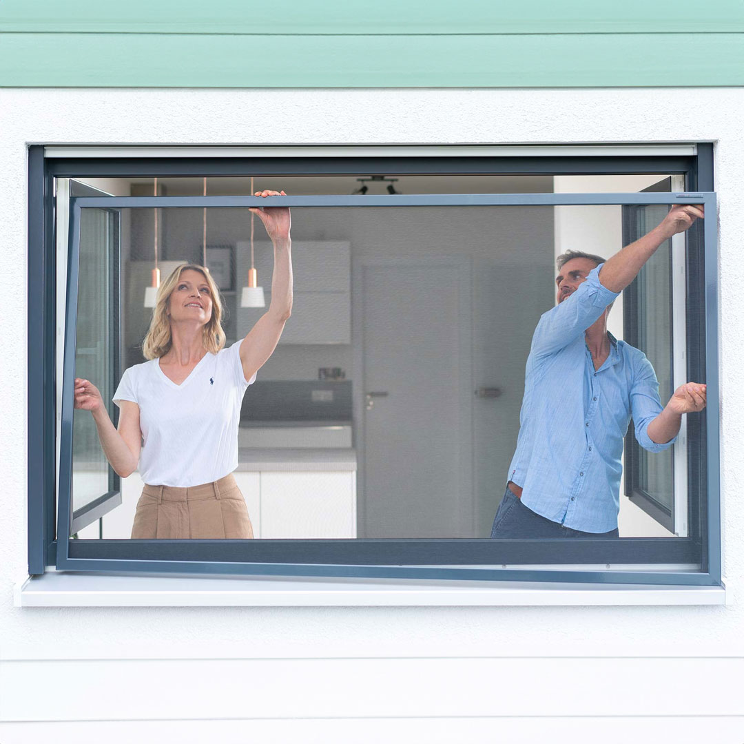 Fliegengitter ohne Bohren für Fenster