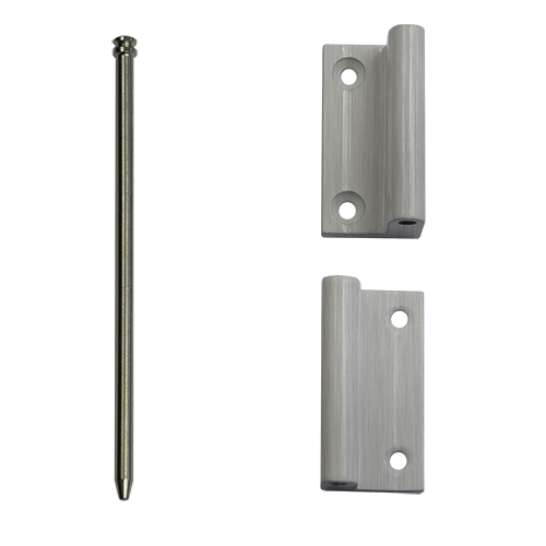 Scharnier, 3-teilig, silber eloxiert