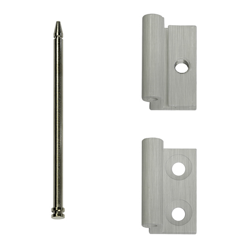 Scharnier, 3-teilig, silber EG/EV1 eloxiert
