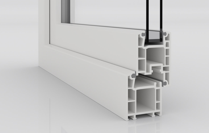 Fensterprofil mit flächenbündigem Fensterflügel
