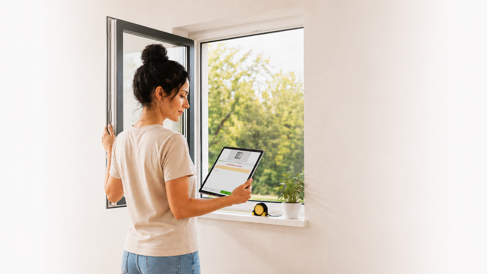 Fliegengitter für zurückgesetzte Fensterflügel