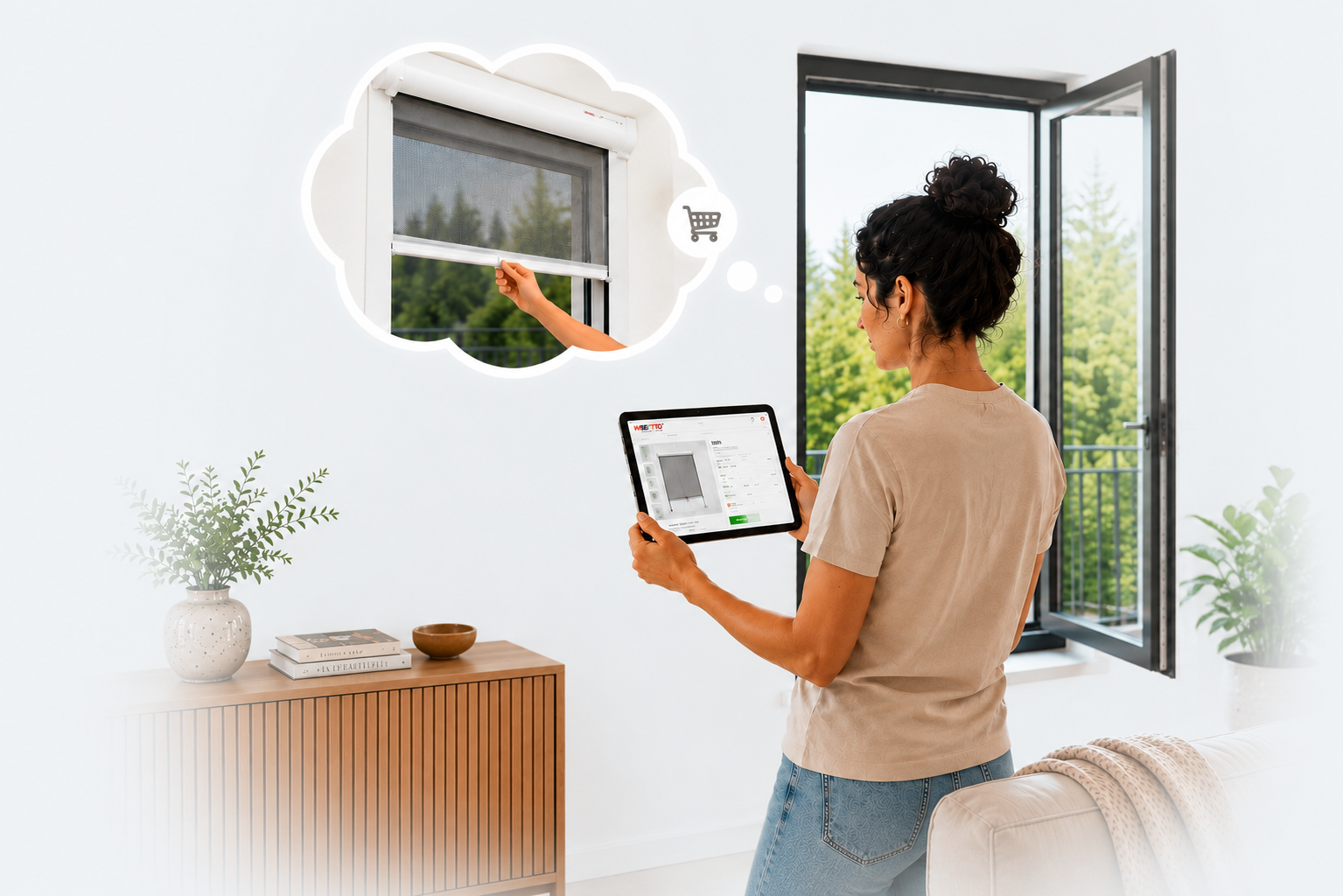 Insektenschutz‑Rollo auf Maß für Türen, Fenster & Dachfenster