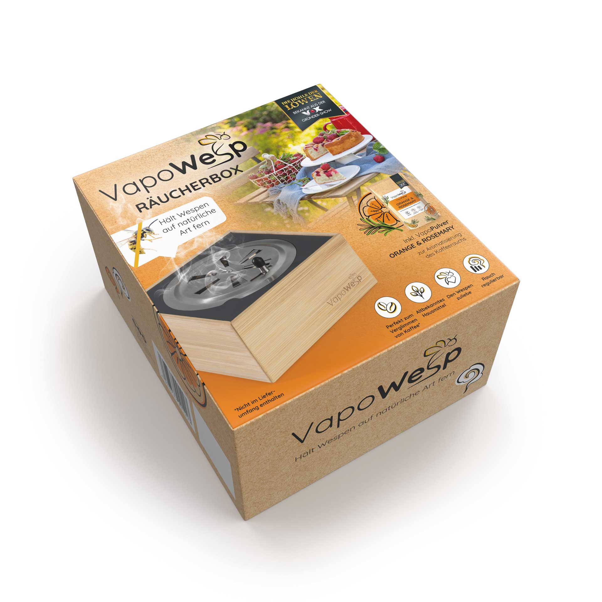 VapoWesp - Räucherbox inkl. Pulver Orange & Rosemary VapoWesp - Räucherbox inkl. Pulver Orange & Rosemary