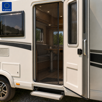 Wohnmobil mit Plisseetür