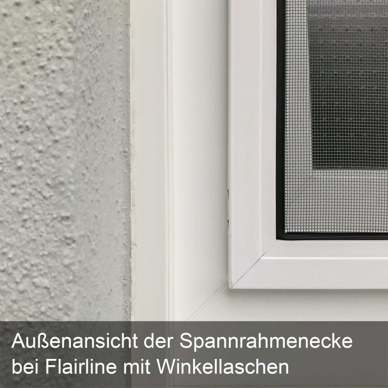 Fliegengitter zum Einhängen vor das Fenster | Bürstendichtung Innen | Flairline