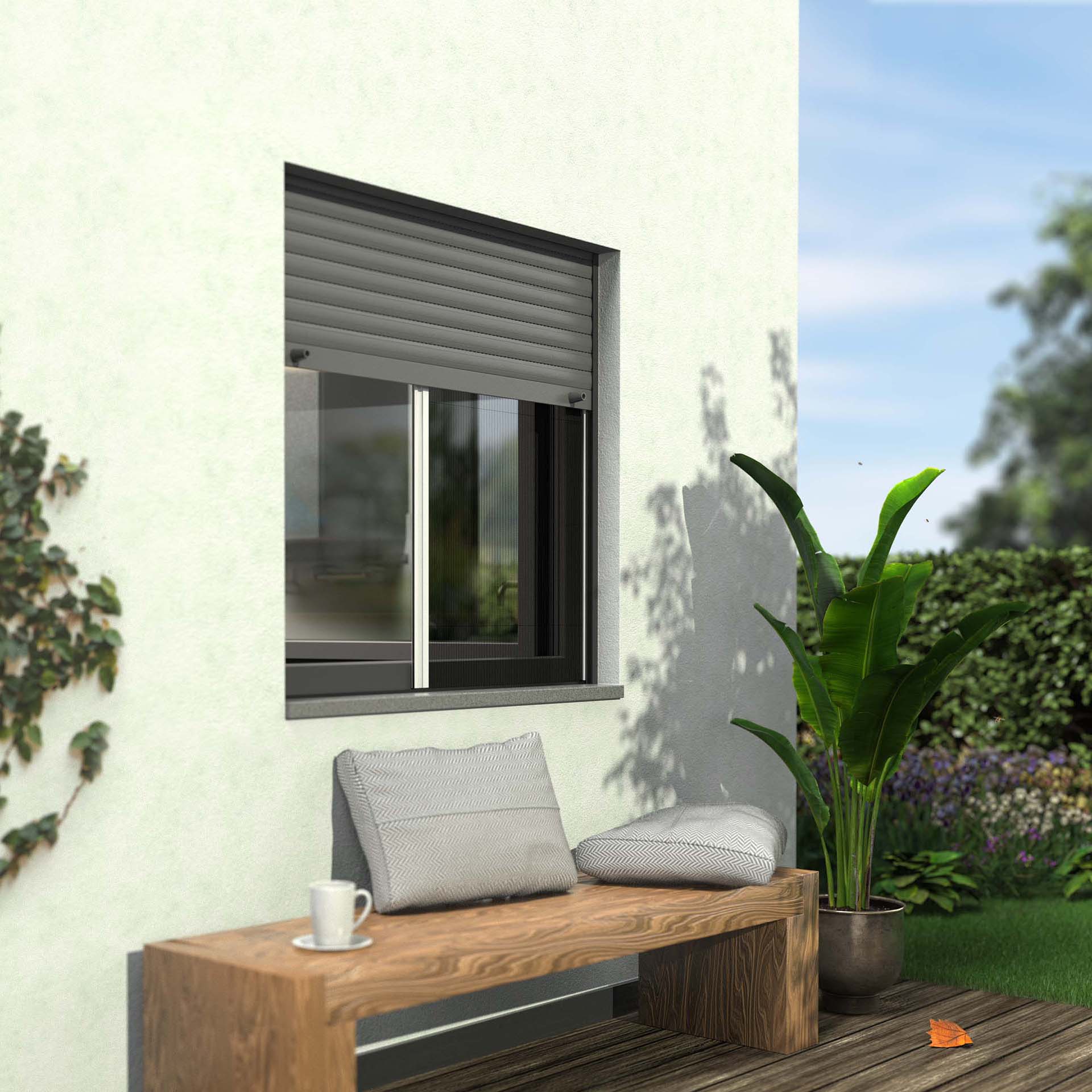 Insektenschutz-Plissee, ideal zwischen Fenster und Rollladen | Micro13 Insektenschutz-Plissee, ideal zwischen Fenster und Rollladen | Micro13