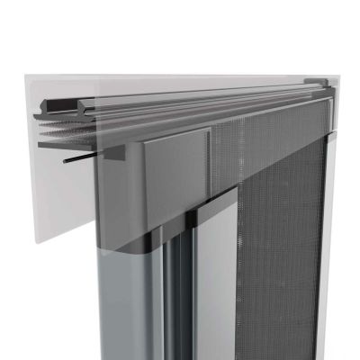 Insektenschutzplissee-Rahmen in Aluminium-Profil in Nahaufnahme