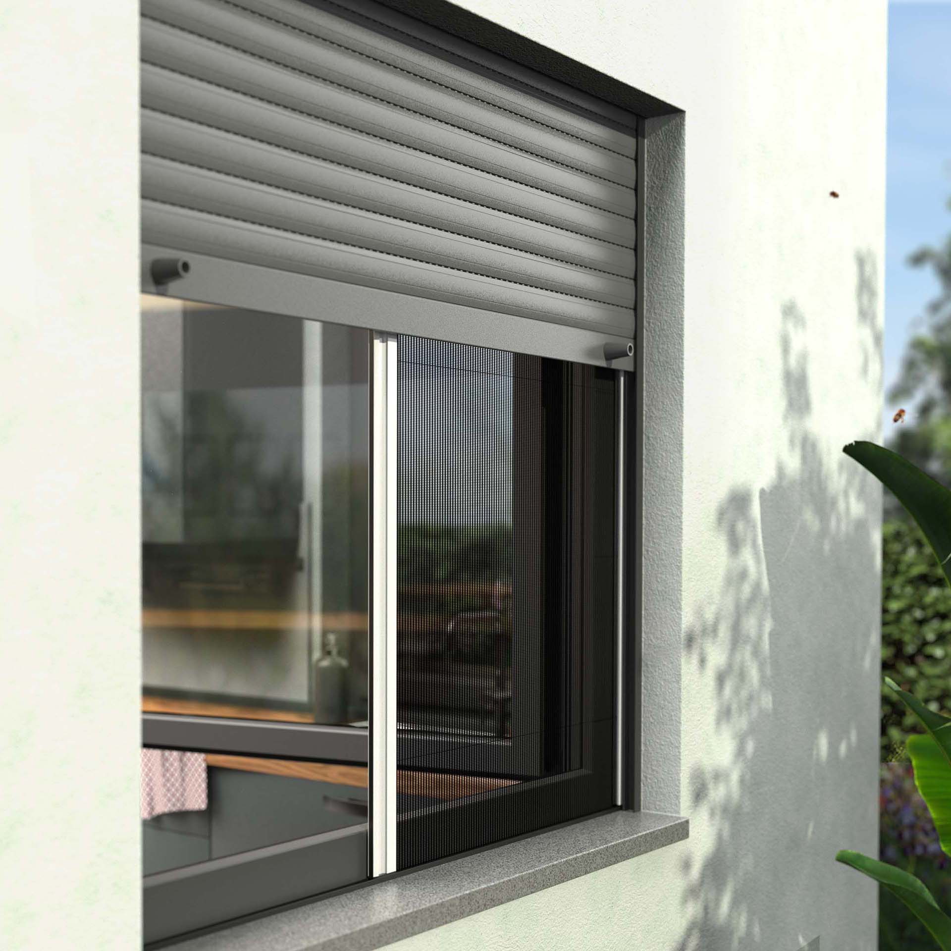 Insektenschutz-Plissee, ideal zwischen Fenster und Rollladen | Micro13 Insektenschutz-Plissee, ideal zwischen Fenster und Rollladen | Micro13