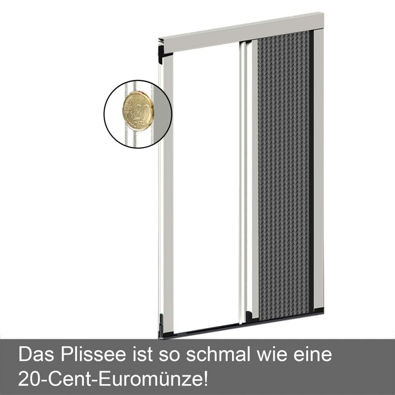 Insektenschutz Plissee für Fenster | ab 22 mm Platz | Slimline22