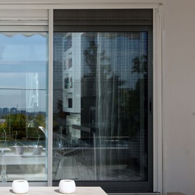 Insektenschutzplisseetür an Terrassentür
