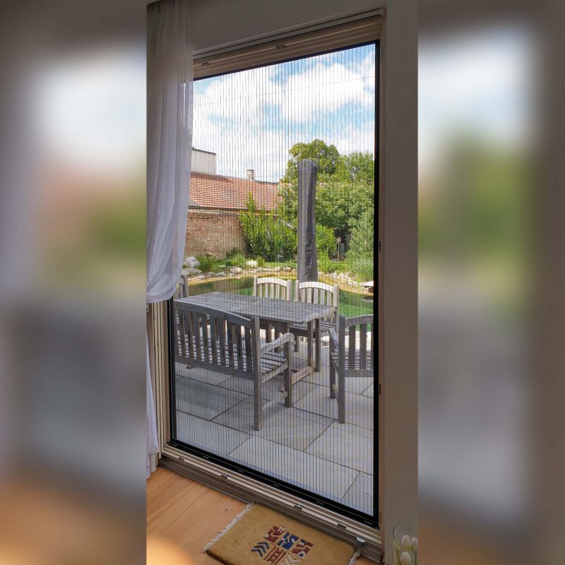 Plissee Terrassentür | Befestigung seitlich | für 18 - 22 mm Platz | Slimline18Pro