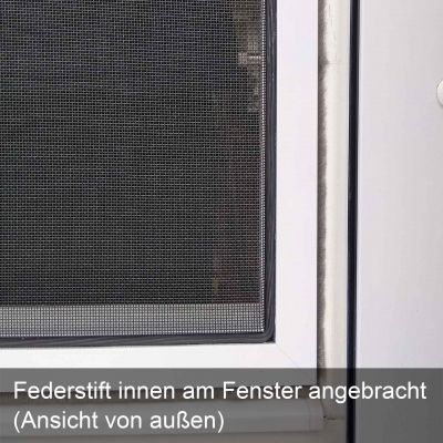 Federstift am Fenster angebracht.