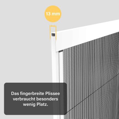 Insektenschutz-Plissee, geht oft auch bei Türen mit Rollladen | Micro13