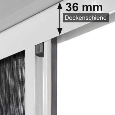Fliegengitter, montiert, an Decke mit 36 mm Schiene.