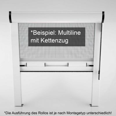 Insektenschutzrollo für Fenster | auch mit Kettenzug möglich | Multiline